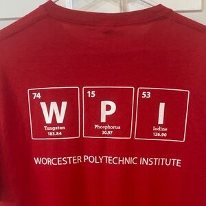 WPI Chemistry Tee Shirt Worcester Polytechnic Institute Large Engineering School